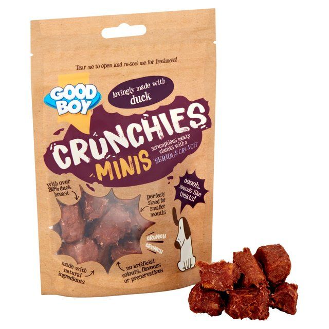 Good Boy Crunchies Duck Mini Reward Dog Treats   60g