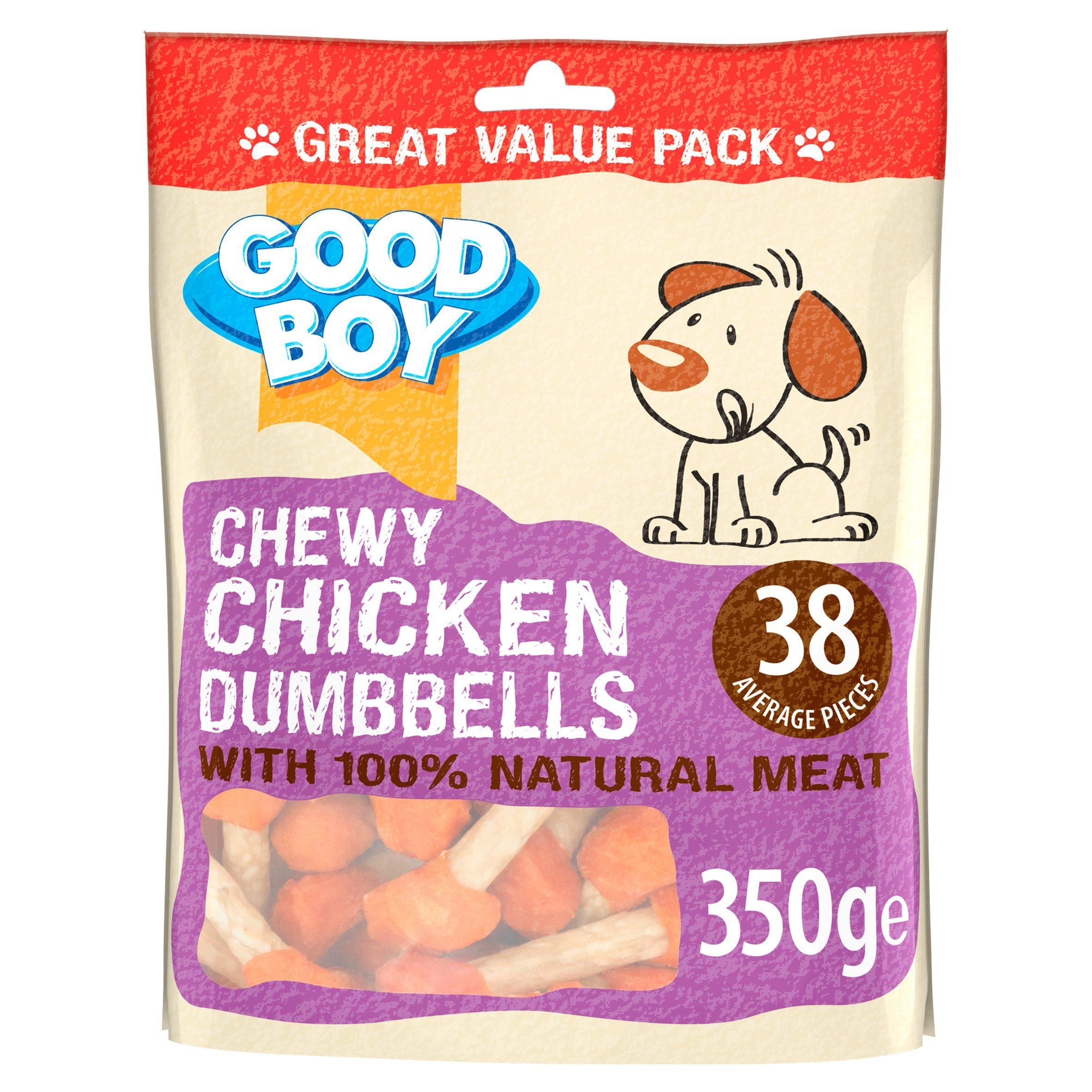 Good Boy Pawsley &amp;amp; Co Chewy Chicken Dumbbells Dog Treats 350g