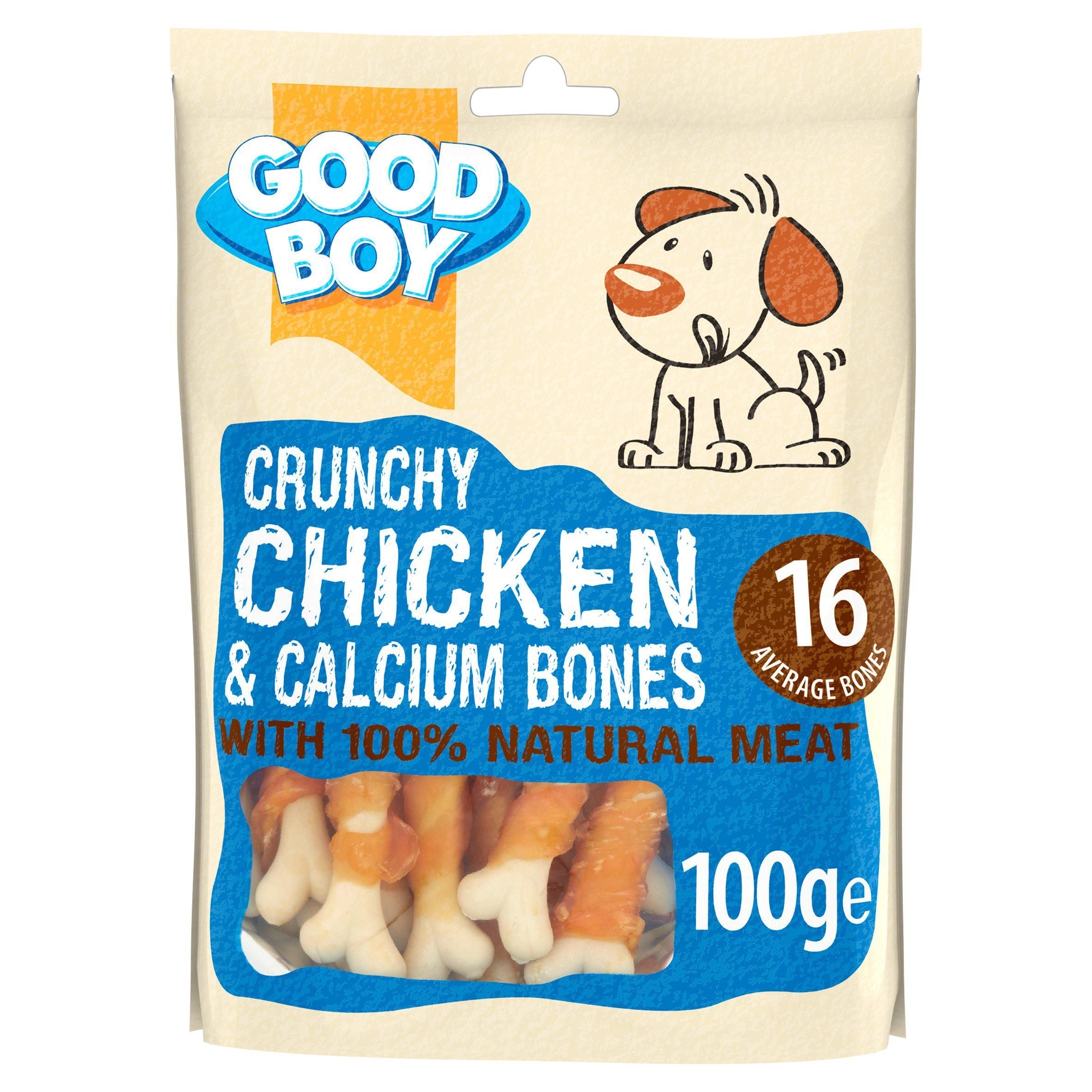 Good Boy Pawsley &amp;amp; Co Crunchy Chicken &amp;amp; Calcium Bones Dog Treats 100g