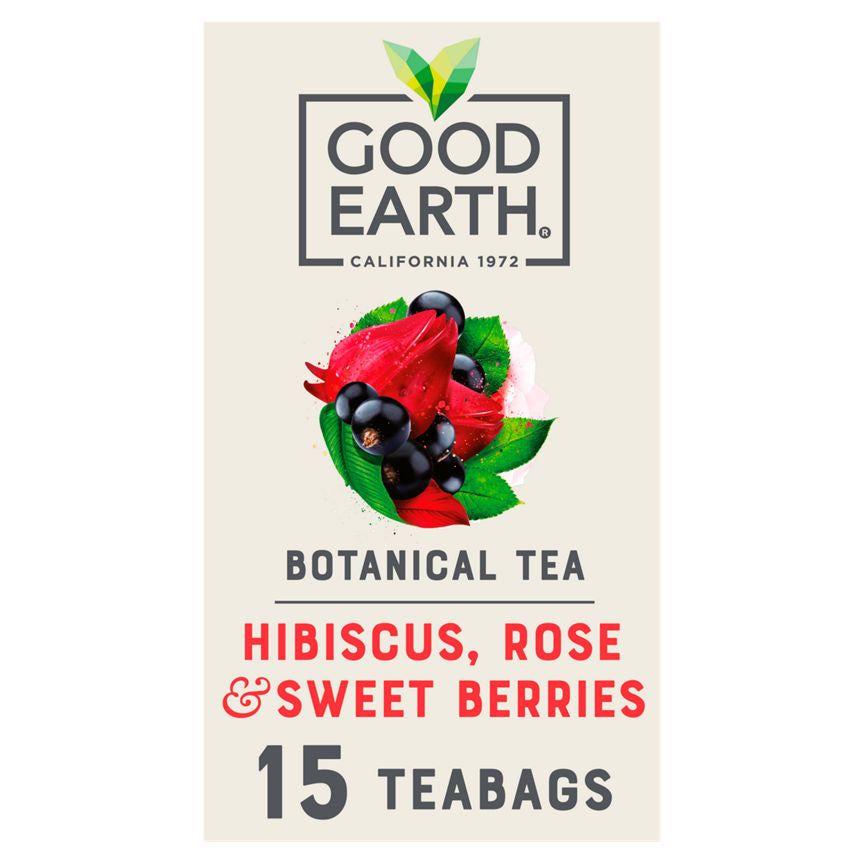 Good Earth Hibiscus, Sweet Berries &amp;amp; Rose Tea Bags x 15