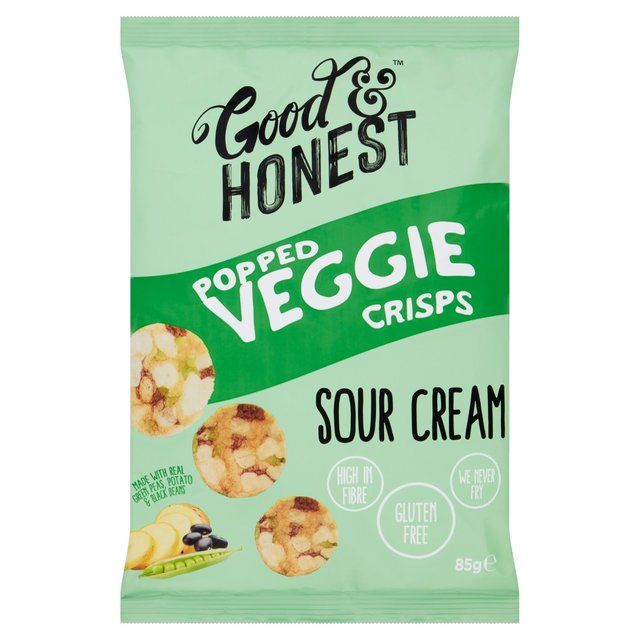 Good &amp;amp; Honest Popped Veggie Soya Pea Sour Cream   85g