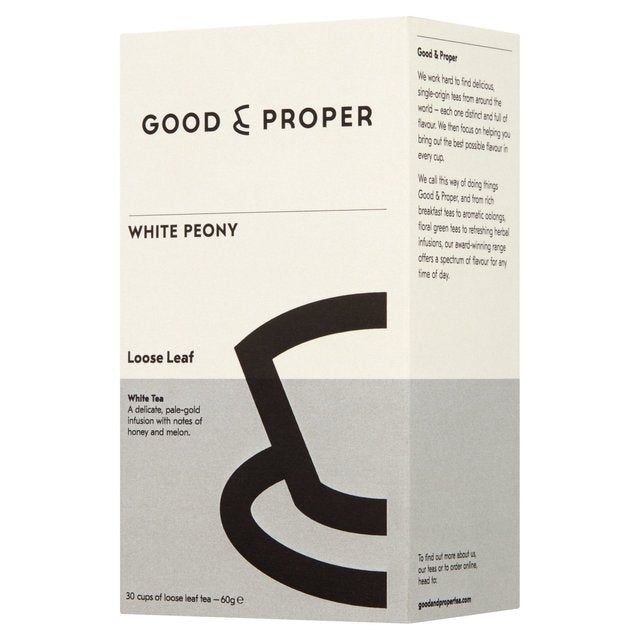 Good &amp;amp; Proper Tea - Loose Leaf White Peony White Tea   60g