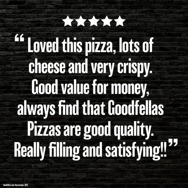 Goodfella's Stonebaked Thin Margherita Cheese Pizza   345g