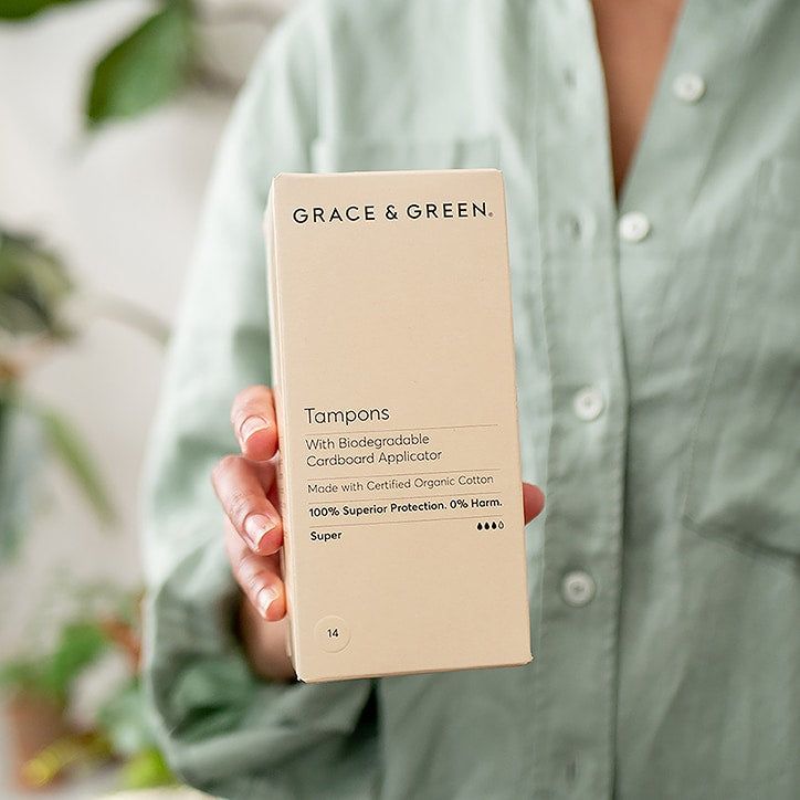 Grace &amp;amp; Green Applicator Tampons - Super 14 pack
