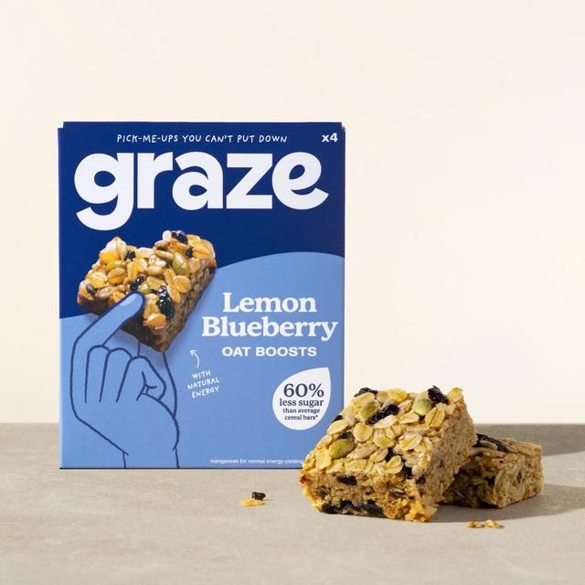 Graze Vegan Lemon Blueberry Snack Bars   4 per pack