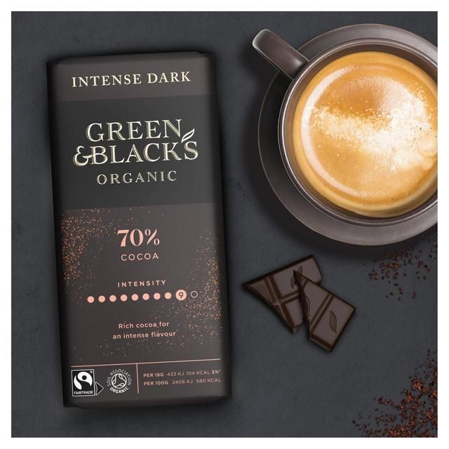 Green &amp;amp; Black's 70% Organic Dark Chocolate Bar   90g