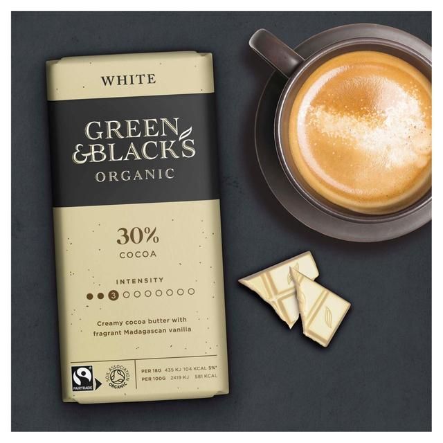 Green &amp;amp; Black's Organic White Chocolate Bar   90g