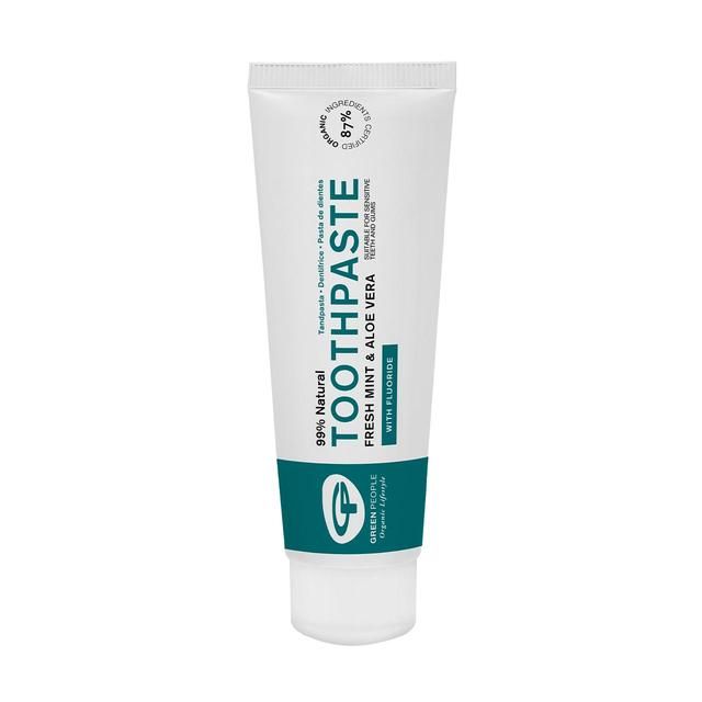 Green People Fresh Mint &amp;amp; Aloe Vera Fluoride Toothpaste   75ml
