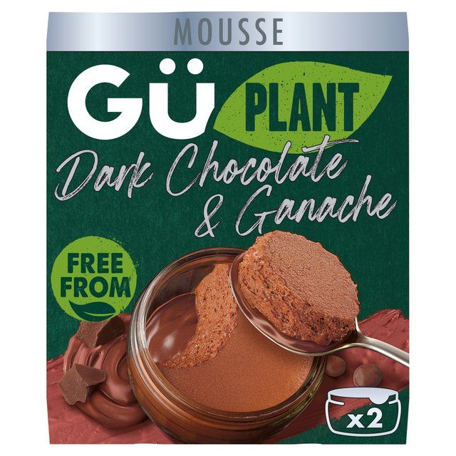Gu Plant Dark Chocolate &amp;amp; Ganache Mousse Dessert   2 x 70g