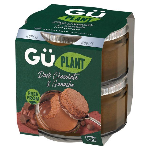 Gu Plant Dark Chocolate &amp;amp; Ganache Mousse Dessert   2 x 70g