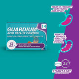 Guardium Acid Reflux Control Tabs Heartburn Indigestion   14 per pack