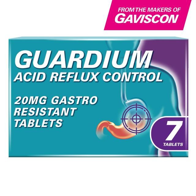 Guardium Acid Reflux Control Tabs Heartburn Indigestion   7 per pack