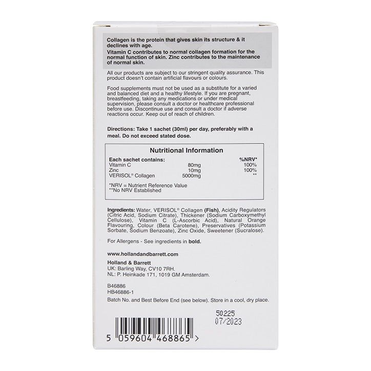 H&amp;amp;B Expert Marine Collagen Orange Liquid 10 Sachets