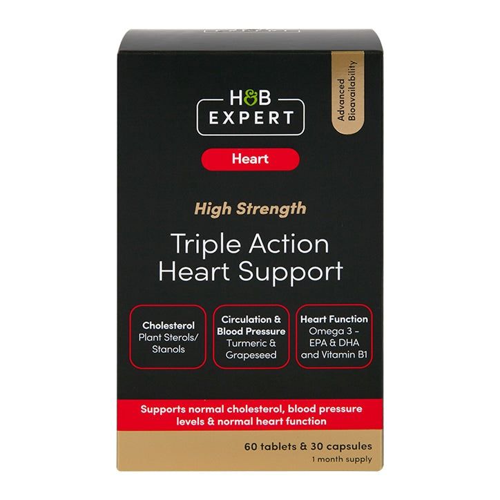 H&amp;amp;B Expert Triple Action Heart Support 60 Capsules &amp;amp; Tablets