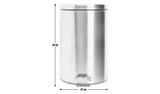 Habitat 12 Litre Round Pedal Bin - Silver
