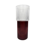 Habitat Ribbed Two Tone Glass Vase - Red &amp;amp; Clear