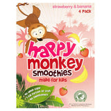 Happy Monkey Strawberry &amp;amp; Banana Smoothies 4 x 180ml