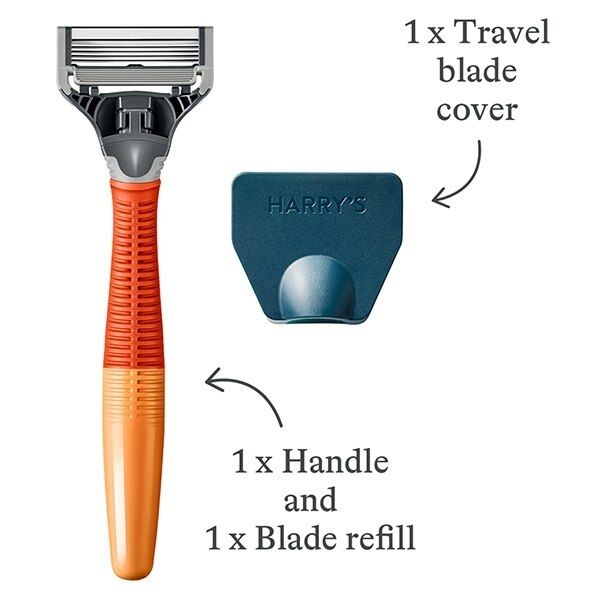 Harry's Truman Razor + 5 Blades - Bright Orange
