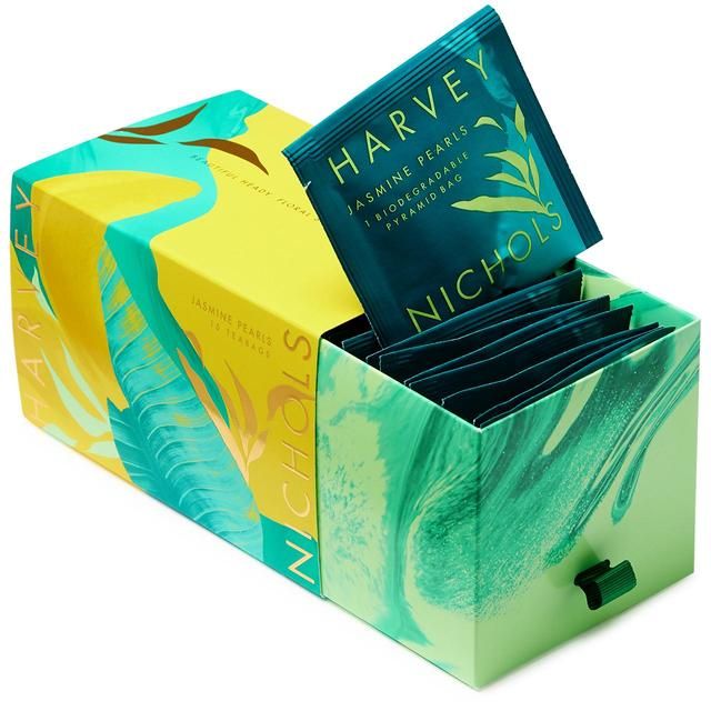 Harvey Nichols China Jasmine Pearl Green Tea Teabags   15 per pack
