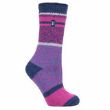 Heat Holders Ladies 2.3 TOG Thermal Winter Socks 4-8 UK AD Purple / Pink
