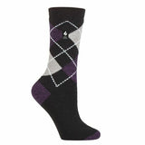 Heat Holders Ladies Ultra Lite Thermal Dress Socks 4-8 UK Black/ Purple (Valletta)