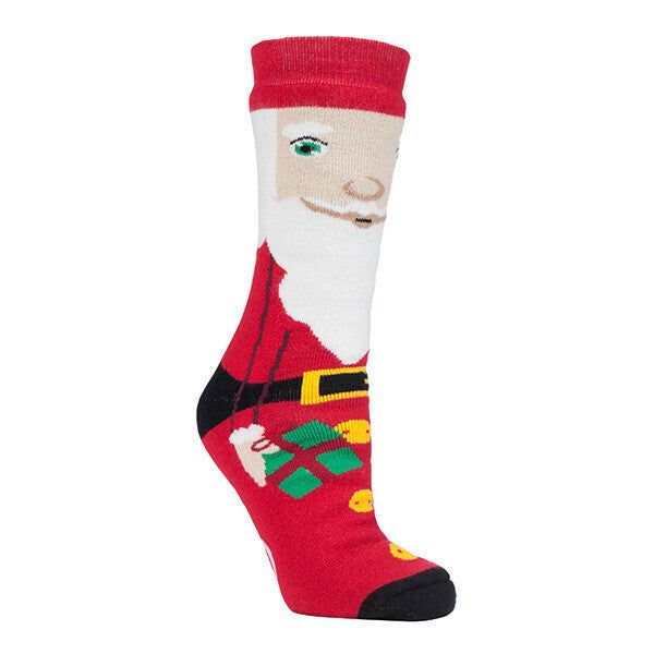 Heat Holders Ladies Xmas Non Slip Thermal Slipper Socks Santa