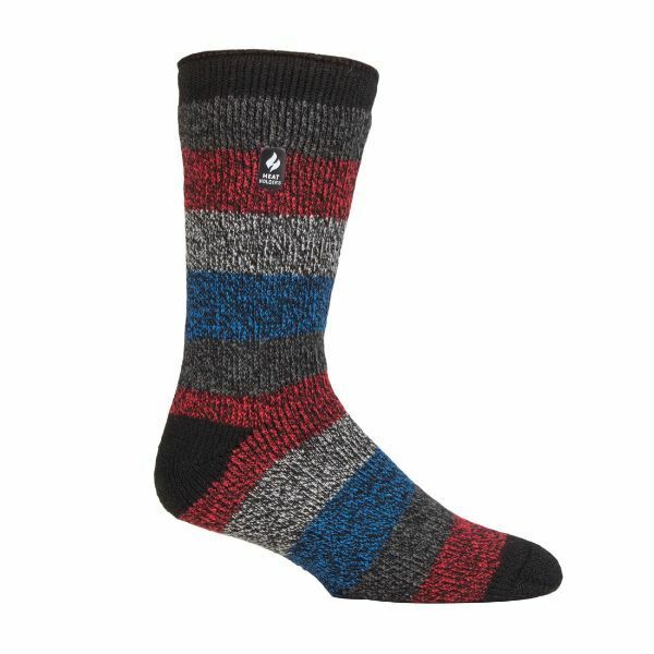 Heat Holders Mens Extra Thick Warm Thermal Socks 6-11 UK Black / Grey / Red (Milan) / 1EA