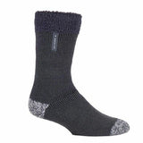 Heat Holders Mens Fleece Lined Thermal Bed Socks 6-11 UK Charcoal (Lumi) / 1EA