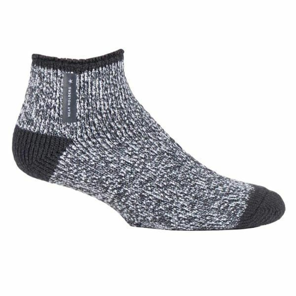Heat Holders Mens Fleece Lined Thermal Bed Socks 6-11 UK Charcoal Twist (Aubin) / 1EA