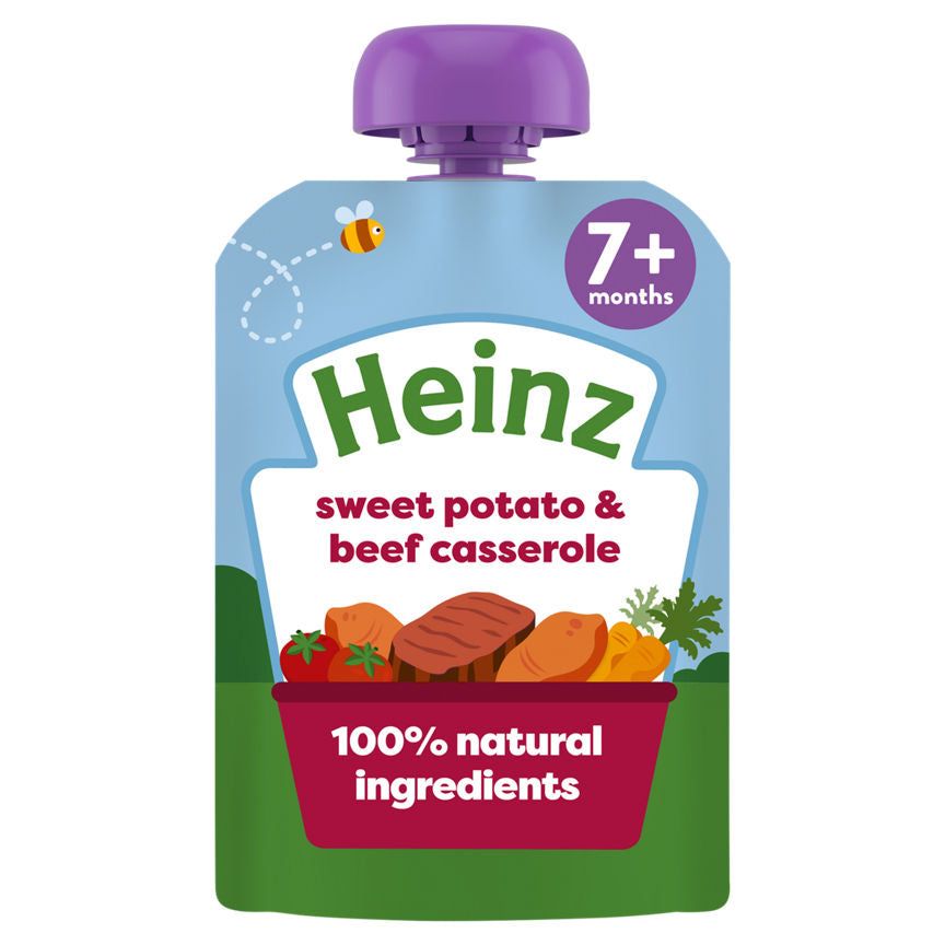 Heinz Sweet Potato &amp;amp; Beef Casserole Baby Food Pouch 7+ Months