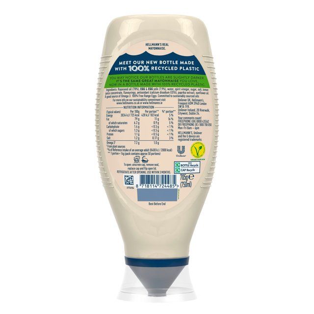 Hellmann's Real Squeezy Mayonnaise    750ml