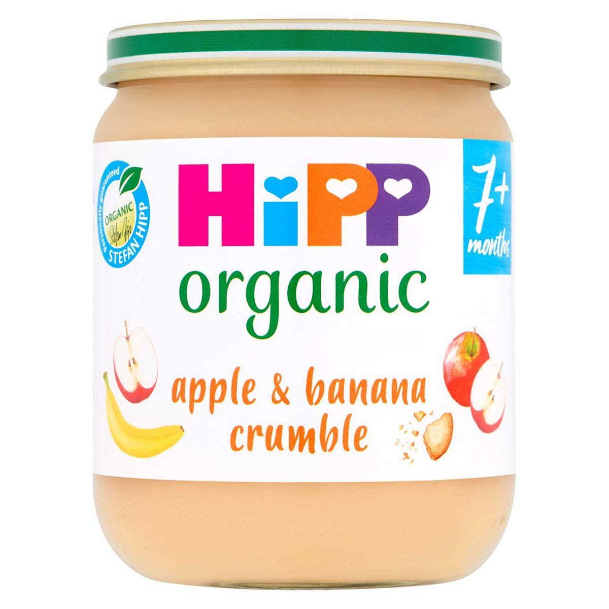HiPP Organic Apple &amp;amp; Banana Crumble Baby Food Jar 7+ Months 160g