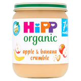HiPP Organic Apple &amp;amp; Banana Crumble Baby Food Jar 7+ Months 160g