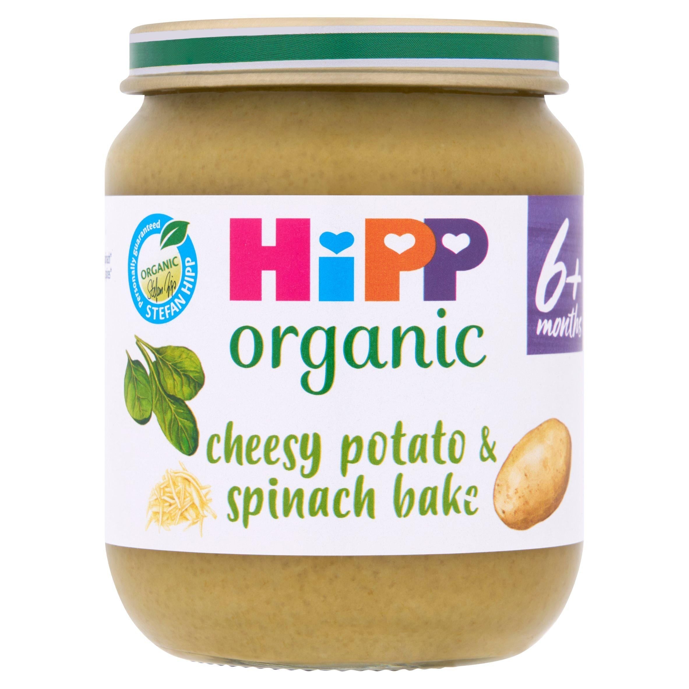 HiPP Organic Cheesy Potato &amp;amp; Spinach Bake Baby Food Jar 6+ Months 125g