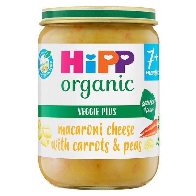 HiPP Organic Macaroni Cheese with Carrots &amp;amp; Peas Baby Food 7+ months   190g