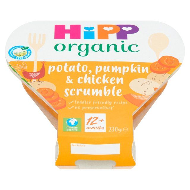 HiPP Organic Potato Pumpkin &amp;amp; Chicken Scrumble Toddler Tray Meal 12m+   230g