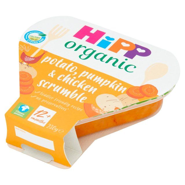 HiPP Organic Potato Pumpkin &amp;amp; Chicken Scrumble Toddler Tray Meal 12m+   230g