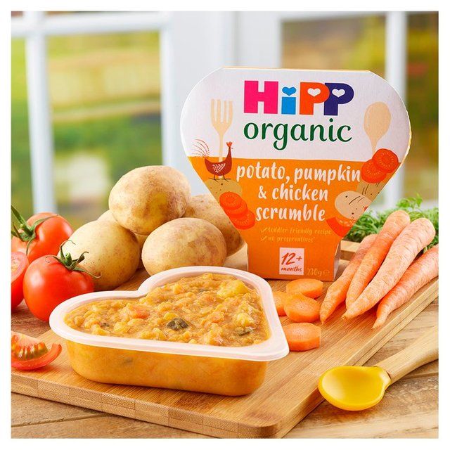 HiPP Organic Potato Pumpkin &amp;amp; Chicken Scrumble Toddler Tray Meal 12m+   230g