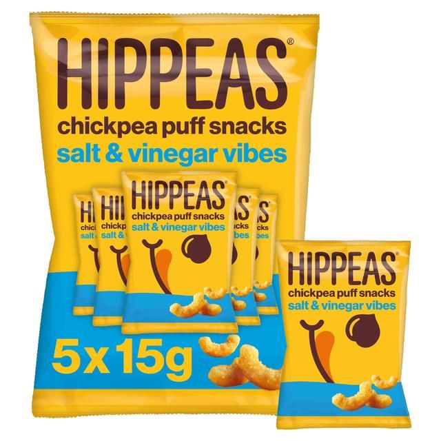 Hippeas Chickpea Puffs - Salt &amp;amp; Vinegar Multipack   5 per pack
