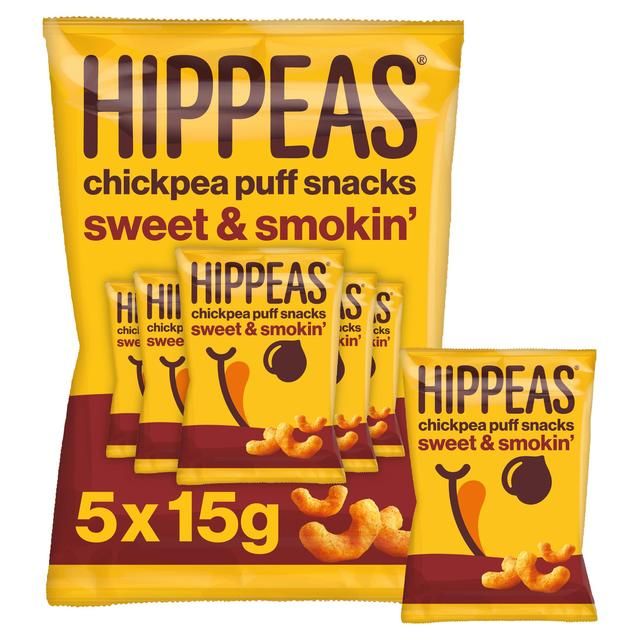 Hippeas Chickpea Puffs - Sweet &amp;amp; Smokin' Multipack   5 per pack