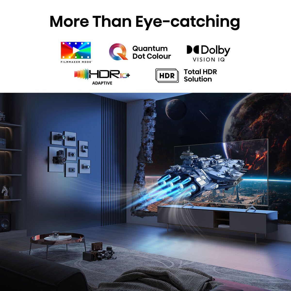 Hisense 75E7KQTUK PRO 75 Inch QLED 4K UHD 144Hz Smart TV