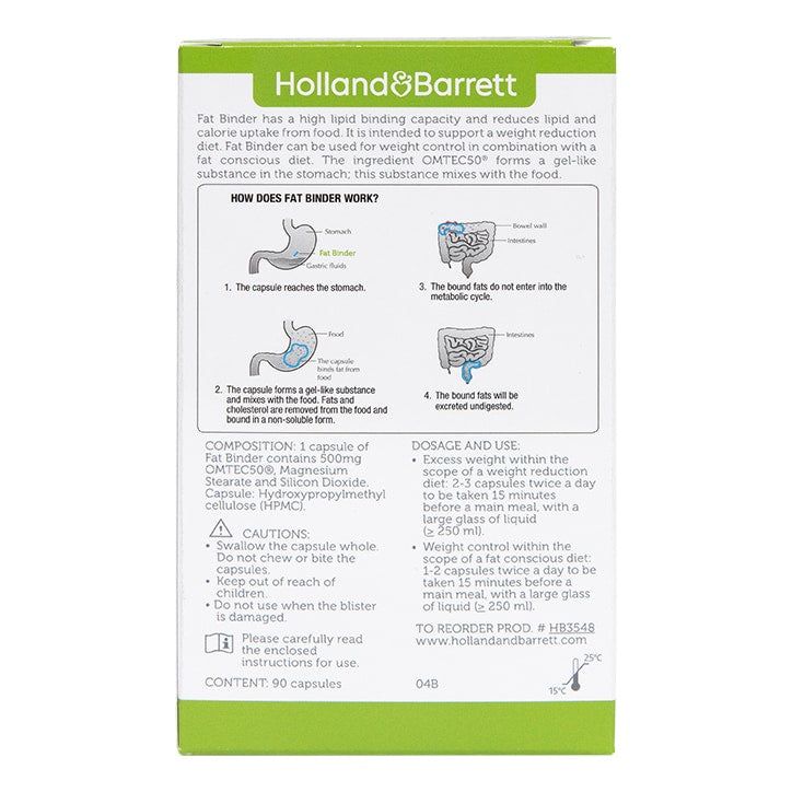 Holland &amp;amp; Barrett Fat Binder 45 Day Supply 90 Capsules