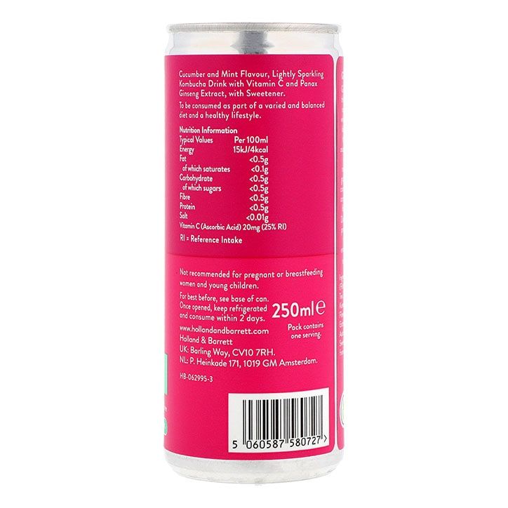 Holland &amp;amp; Barrett Glow Kombucha 250ml Pineapple &amp;amp; Ginger (Focus) / 4x250 ml