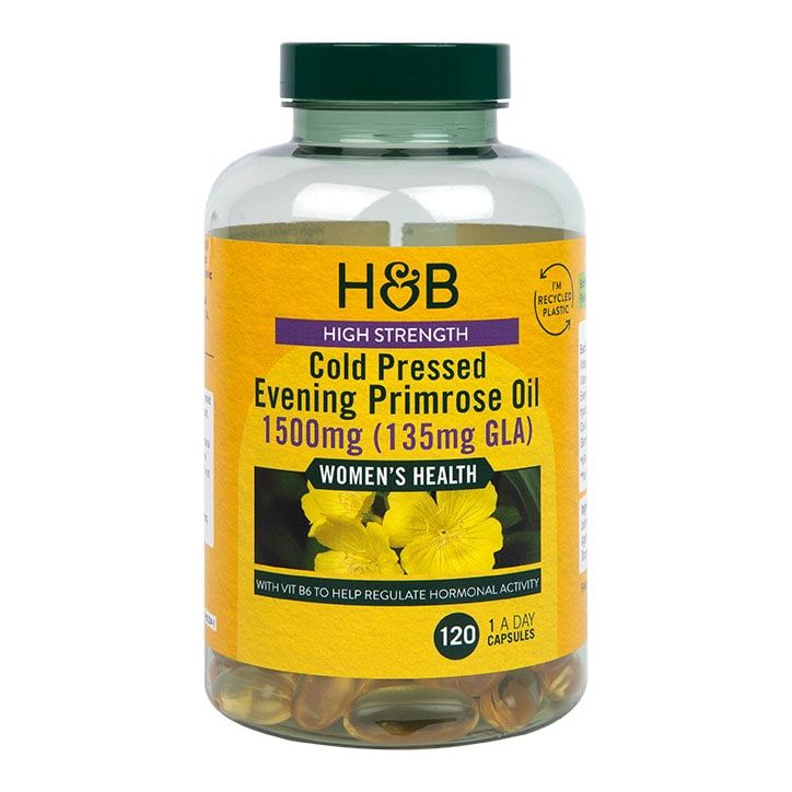 Holland &amp;amp; Barrett High Strength Cold Pressed Evening Primrose Oil 1500mg 120 Capsules