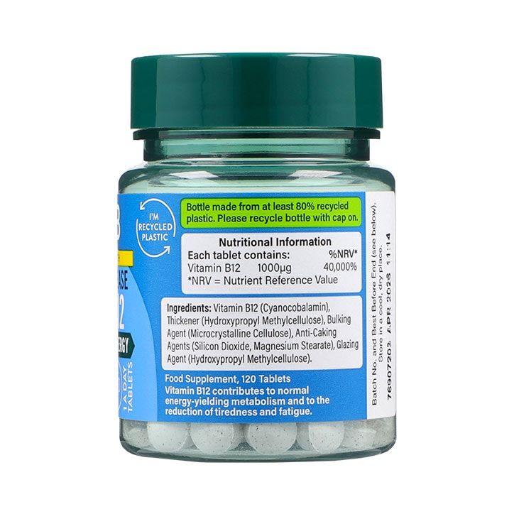 Holland &amp;amp; Barrett High Strength Slow Release Vitamin B12 1000ug 120 Tablets
