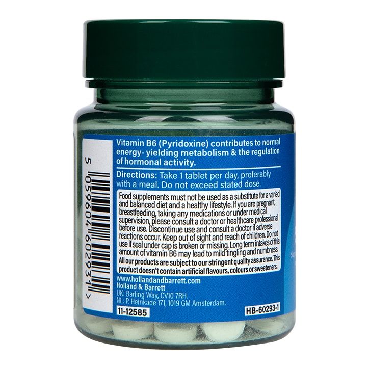 Holland &amp;amp; Barrett High Strength Vitamin B6 + Pyridoxine 100mg 120 Tablets 50 mg