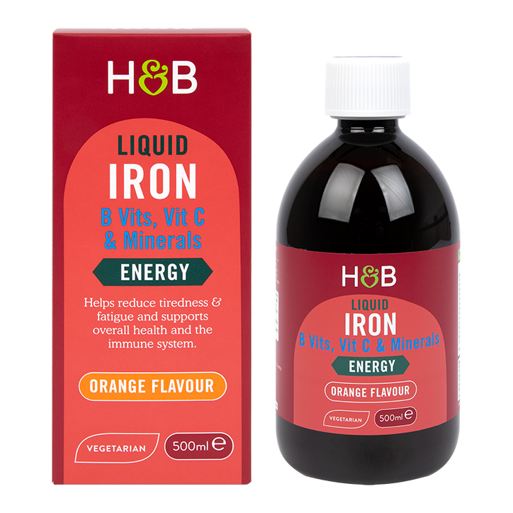 Holland &amp;amp; Barrett Iron + B Vits, Vit C &amp;amp; Minerals 500ml Liquid