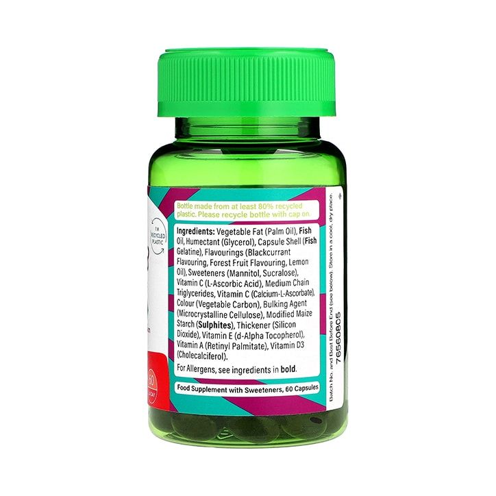 Holland &amp;amp; Barrett Kids Omega 3 Fish Oil Blackcurrant Flavour Chewable 60 Capsules