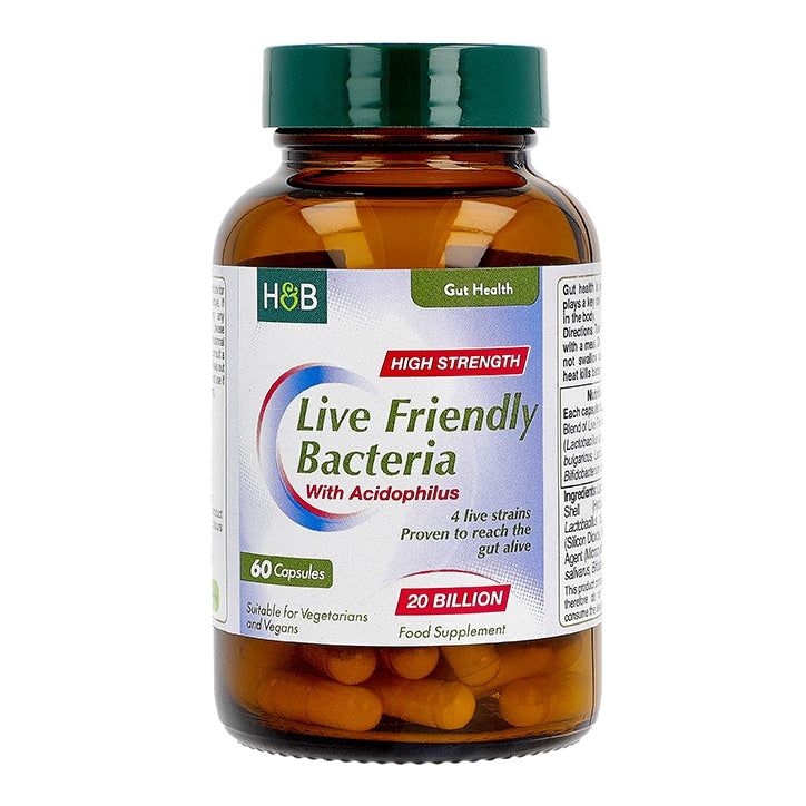 Holland &amp;amp; Barrett Live Friendly Bacteria 20 Billion 60 Capsules