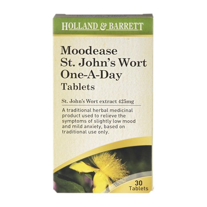 Holland &amp;amp; Barrett Moodease St. John's Wort One-A-Day 30 Tablets 425mg